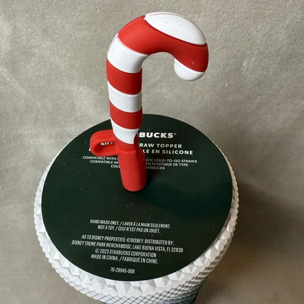 Starbucks Disney Parks Mickey Mouse Holiday Christmas Tumbler Cup Straw NEW 2023